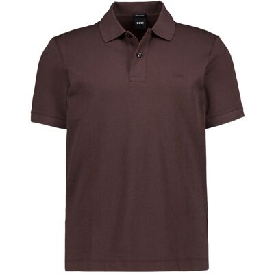 Boss Black Herren Polo-Shirt braun Baumwoll-Piqué braun S male Boss Black Herren Polo-Shirt braun Baumwoll-Piqué braun S male