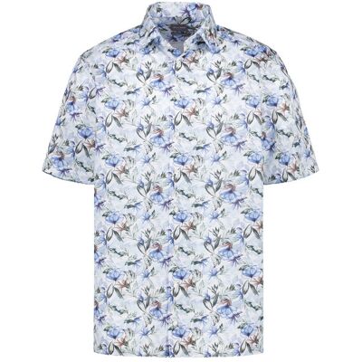 OLYMP Herren Kurzarmhemd blau Baumwolle blau 42 male OLYMP Herren Kurzarmhemd blau Baumwolle blau 42 male