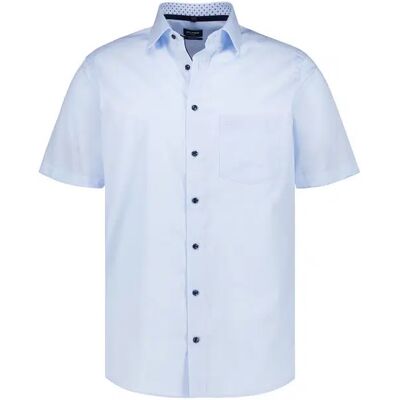 OLYMP Herren Kurzarmhemd blau Baumwolle blau 43 male OLYMP Herren Kurzarmhemd blau Baumwolle blau 43 male