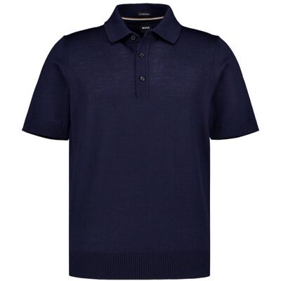 Boss Black Herren Polo-Shirt blau Merinowolle blau M male Boss Black Herren Polo-Shirt blau Merinowolle blau M male