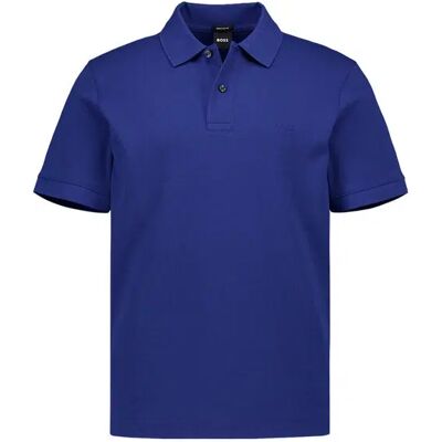 Boss Black Herren Polo-Shirt blau Baumwoll-Piqué blau L male Boss Black Herren Polo-Shirt blau Baumwoll-Piqué blau L male