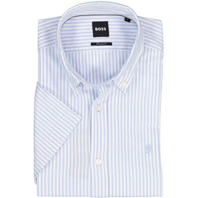 Boss Black Herren Kurzarmhemd blau Oxford blau M male Boss Black Herren Kurzarmhemd blau Oxford blau M male