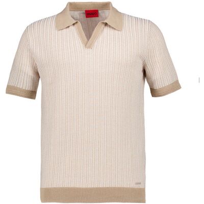 HUGO Herren Polo-Shirt beige Baumwolle-Leinen beige L male HUGO Herren Polo-Shirt beige Baumwolle-Leinen beige L male
