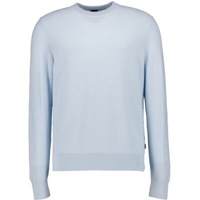 Boss Black Herren Pullover blau Baumwolle unifarben blau XL male Boss Black Herren Pullover blau Baumwolle unifarben blau XL male