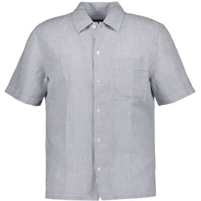 Marc O' Polo Kurzarmhemd blau Baumwolle-Leinen blau L male Marc O' Polo Kurzarmhemd blau Baumwolle-Leinen blau L male