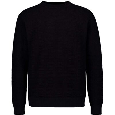 HUGO Herren Pullover schwarz Baumwolle unifarben schwarz S male HUGO Herren Pullover schwarz Baumwolle unifarben schwarz S male
