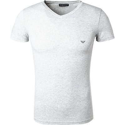Giorgio Armani EMPORIO ARMANI Herren T-Shirt grau Baumwolle unifarben grau 4 (S) male Giorgio Armani EMPORIO ARMANI Herren T-Shirt grau Baumwolle unifarben grau 4 (S) male