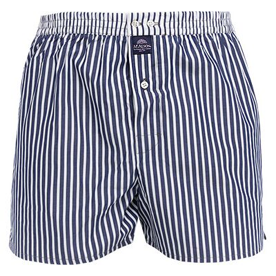 MC ALSON Herren Boxershorts blau Baumwolle gestreift blau 5 (M) male MC ALSON Herren Boxershorts blau Baumwolle gestreift blau 5 (M) male