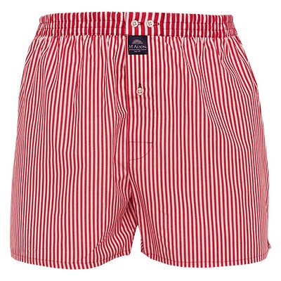 MC ALSON Herren Boxershorts rot Baumwolle gestreift rot 5 (M) male MC ALSON Herren Boxershorts rot Baumwolle gestreift rot 5 (M) male