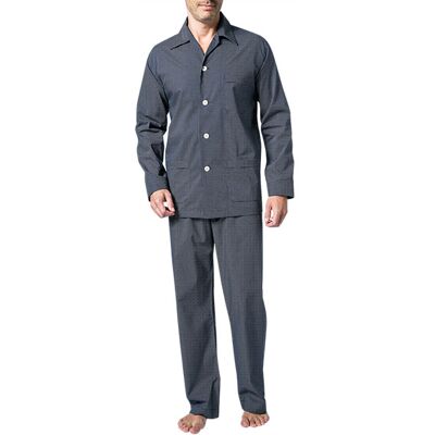 DEREK ROSE Herren Pyjama blau Baumwolle gemustert blau XXL male DEREK ROSE Herren Pyjama blau Baumwolle gemustert blau XXL male