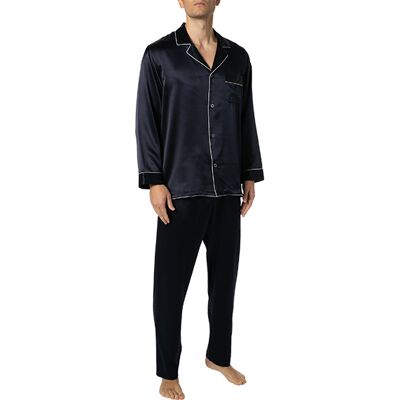 Zimmerli Herren Pyjama blau Seide unifarben blau XL male Zimmerli Herren Pyjama blau Seide unifarben blau XL male