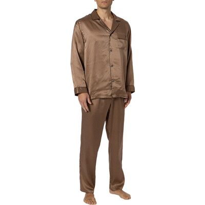Zimmerli Herren Pyjama braun Seide unifarben braun XL male Zimmerli Herren Pyjama braun Seide unifarben braun XL male
