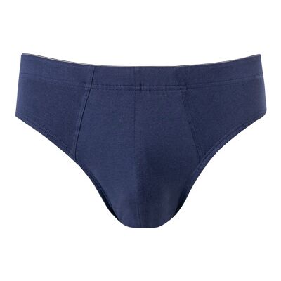 HANRO Herren Slip blau Baumwolle unifarben blau 5 (M) male HANRO Herren Slip blau Baumwolle unifarben blau 5 (M) male