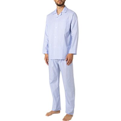 Novila Herren Pyjama blau Stoff gestreift blau 54 (XL) male Novila Herren Pyjama blau Stoff gestreift blau 54 (XL) male