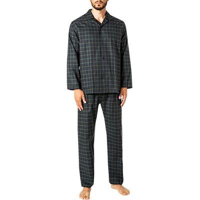 Novila Herren Pyjama blau Baumwolle kariert blau 56 (XXL) male Novila Herren Pyjama blau Baumwolle kariert blau 56 (XXL) male