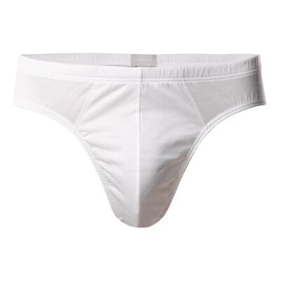 HANRO Herren Slip weiß Baumwolle unifarben weiß 6 (L) male HANRO Herren Slip weiß Baumwolle unifarben weiß 6 (L) male