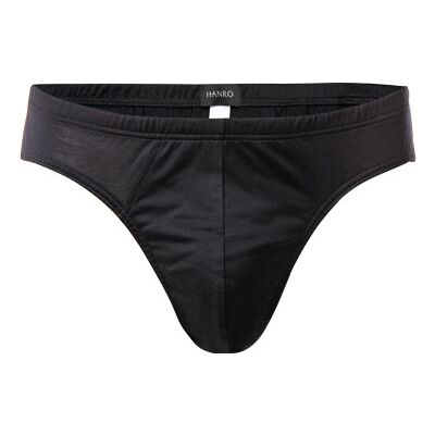 HANRO Herren Slip schwarz Baumwolle unifarben schwarz 8 (XXL) male HANRO Herren Slip schwarz Baumwolle unifarben schwarz 8 (XXL) male