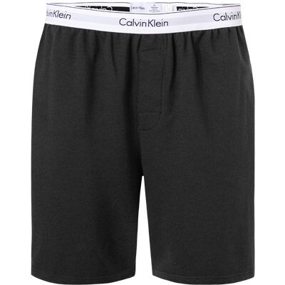 Calvin Klein Underwear Herren Sweatshorts schwarz Baumwolle unifarben schwarz M male Calvin Klein Underwear Herren Sweatshorts schwarz Baumwolle unifarben schwarz M male