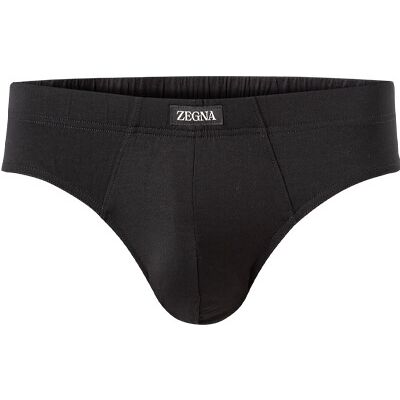 Ermenegildo Zegna Herren Slip schwarz Viskose unifarben schwarz 9 (3XL) male Ermenegildo Zegna Herren Slip schwarz Viskose unifarben schwarz 9 (3XL) male