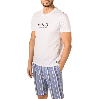 Polo Ralph Lauren Herren Schlafanzüge weiß Jersey-Baumwolle unifarben weiß M male Polo Ralph Lauren Herren Schlafanzüge weiß Jersey-Baumwolle unifarben weiß M male