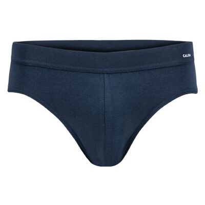 CALIDA Herren Slip blau Baumwolle unifarben blau 6 (L) male CALIDA Herren Slip blau Baumwolle unifarben blau 6 (L) male