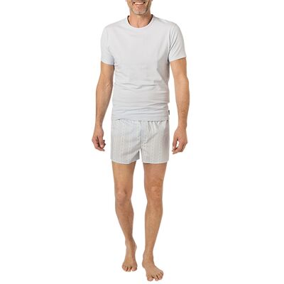 Calvin Klein Underwear Herren T-Shirt + Boxershorts blau Baumwolle gemustert blau 6 (L) male Calvin Klein Underwear Herren T-Shirt + Boxershorts blau Baumwolle gemustert blau 6 (L) male