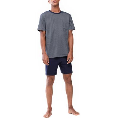 Mey Herren Pyjama blau Baumwolle unifarben blau 56 (XXL) male Mey Herren Pyjama blau Baumwolle unifarben blau 56 (XXL) male