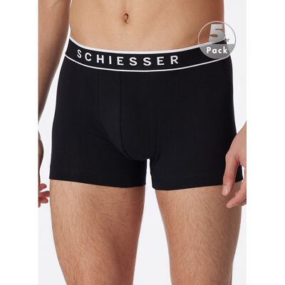 Schiesser Herren Trunks schwarz Baumwolle unifarben schwarz 9 (3XL) male Schiesser Herren Trunks schwarz Baumwolle unifarben schwarz 9 (3XL) male