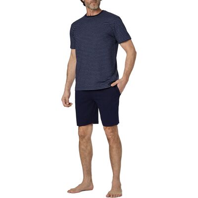 Bugatti Herren Pyjama blau Modal gestreift blau 56 (XXL) male Bugatti Herren Pyjama blau Modal gestreift blau 56 (XXL) male