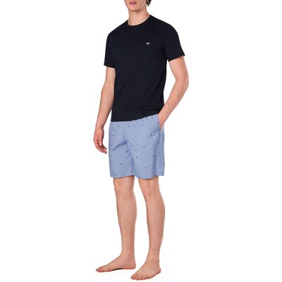 Giorgio Armani EMPORIO ARMANI Herren Pyjama blau Baumwolle gemustert blau M male Giorgio Armani EMPORIO ARMANI Herren Pyjama blau Baumwolle gemustert blau M male