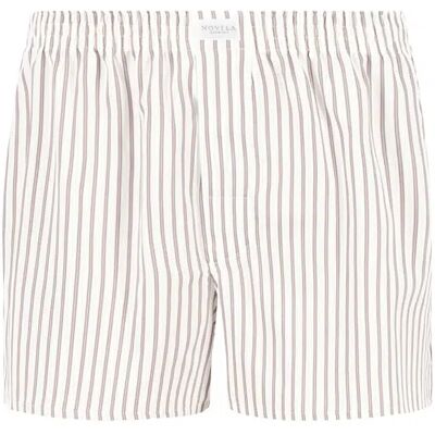 Novila Herren Boxershorts beige Baumwolle gestreift beige 50 male Novila Herren Boxershorts beige Baumwolle gestreift beige 50 male
