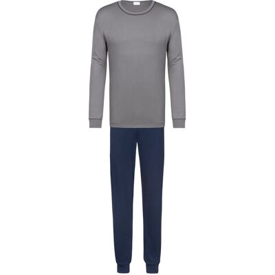 Mey Herren Pyjama grau Baumwolle unifarben grau XL male Mey Herren Pyjama grau Baumwolle unifarben grau XL male
