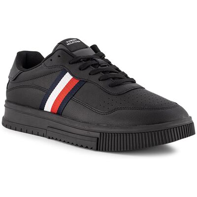 Tommy Hilfiger Herren Sneaker schwarz Leder schwarz 41 (7,5) male Tommy Hilfiger Herren Sneaker schwarz Leder schwarz 41 (7,5) male
