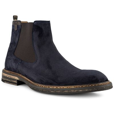 Floris van Bommel Herren Chelsea Boots blau Veloursleder blau 45 (10,5) male Floris van Bommel Herren Chelsea Boots blau Veloursleder blau 45 (10,5) male