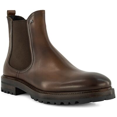 AIGNER Herren Chelsea Boots braun Glattleder braun 42 (8) male AIGNER Herren Chelsea Boots braun Glattleder braun 42 (8) male