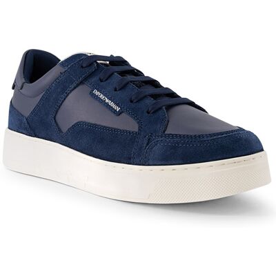 Giorgio Armani EMPORIO ARMANI Herren Sneaker blau Glattleder blau 43 (9) male Giorgio Armani EMPORIO ARMANI Herren Sneaker blau Glattleder blau 43 (9) male