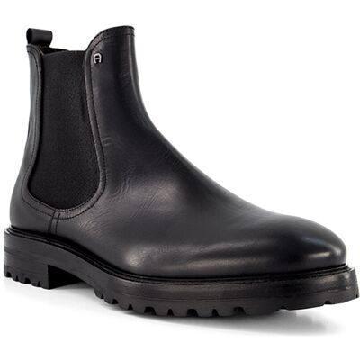 AIGNER Herren Chelsea Boots schwarz Glattleder schwarz 44 (9,5) male AIGNER Herren Chelsea Boots schwarz Glattleder schwarz 44 (9,5) male