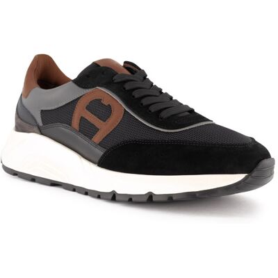 AIGNER Herren Sneaker schwarz Veloursleder schwarz 44 (9,5) male AIGNER Herren Sneaker schwarz Veloursleder schwarz 44 (9,5) male