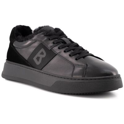 BOGNER Herren Sneaker schwarz Glattleder schwarz 40 (6,5) male BOGNER Herren Sneaker schwarz Glattleder schwarz 40 (6,5) male