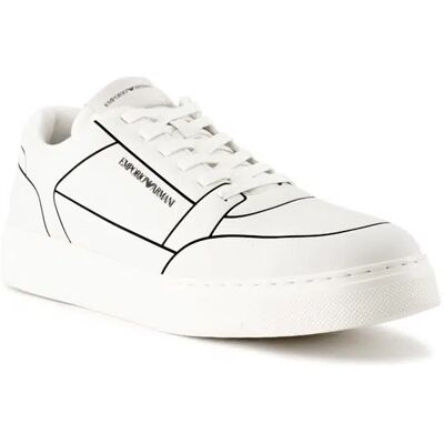 Giorgio Armani EMPORIO ARMANI Herren Sneaker weiß Glattleder weiß 45 (11) male Giorgio Armani EMPORIO ARMANI Herren Sneaker weiß Glattleder weiß 45 (11) male