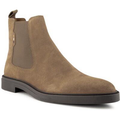 Boss Black Herren Chelsea Boots beige Veloursleder beige 45 (10,5) male Boss Black Herren Chelsea Boots beige Veloursleder beige 45 (10,5) male