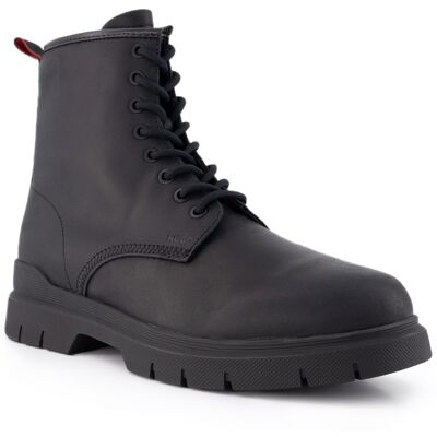 HUGO Herren Schnürboots schwarz Glattleder schwarz 45 (10,5) male HUGO Herren Schnürboots schwarz Glattleder schwarz 45 (10,5) male