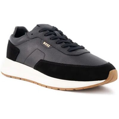 Boss Black Herren Sneaker schwarz Glattleder schwarz 41 (7,5) male Boss Black Herren Sneaker schwarz Glattleder schwarz 41 (7,5) male