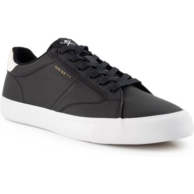 HACKETT Herren Sneaker schwarz Glattleder schwarz 41 (7,5) male HACKETT Herren Sneaker schwarz Glattleder schwarz 41 (7,5) male