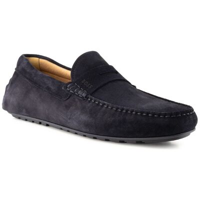 Boss Black Herren Mokassins blau Veloursleder blau 44 (9,5) male Boss Black Herren Mokassins blau Veloursleder blau 44 (9,5) male