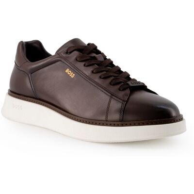 Boss Black Herren Sneaker braun Glattleder braun 45 (10,5) male Boss Black Herren Sneaker braun Glattleder braun 45 (10,5) male