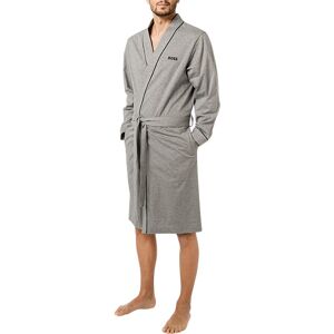 Boss Black Herren Bademantel grau Baumwolle unifarben grau XL male Boss Black Herren Bademantel grau Baumwolle unifarben grau XL male