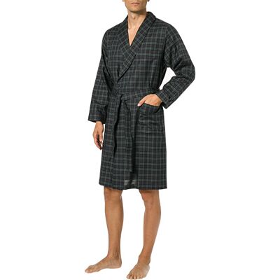Novila Herren Hausmantel blau kariert blau L male Novila Herren Hausmantel blau kariert blau L male