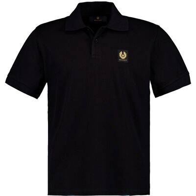 BELSTAFF Herren Polo-Shirt schwarz Baumwoll-Piqué XL BELSTAFF Herren Polo-Shirt schwarz Baumwoll-Piqué XL