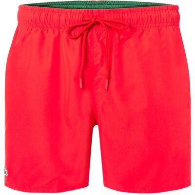 LACOSTE Herren Badeshorts rot Mikrofaser unifarben XL LACOSTE Herren Badeshorts rot Mikrofaser unifarben XL